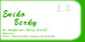 eniko berky business card